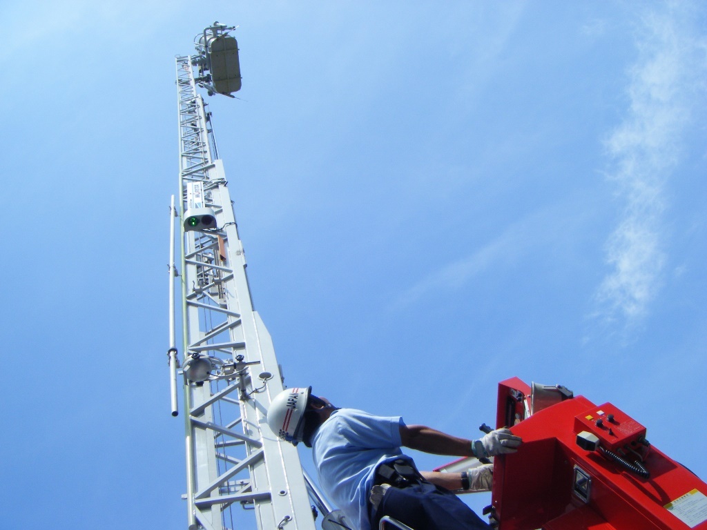 写真：はしご車搭乗体験！