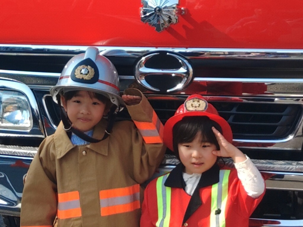 写真：はしご車搭乗体験！